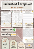 Eis als Isolator  Lückentext Vertiefung mit Wortspeicher und Transferaufgabe + Lösungen