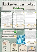 Eisbildung Lückentext mit Wortspeicher und Transferaufgabe + Lösungen einfach erklärt