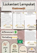 Elektromüll  Lückentext Vertiefung mit Wortspeicher und Transferaufgabe + Lösungen